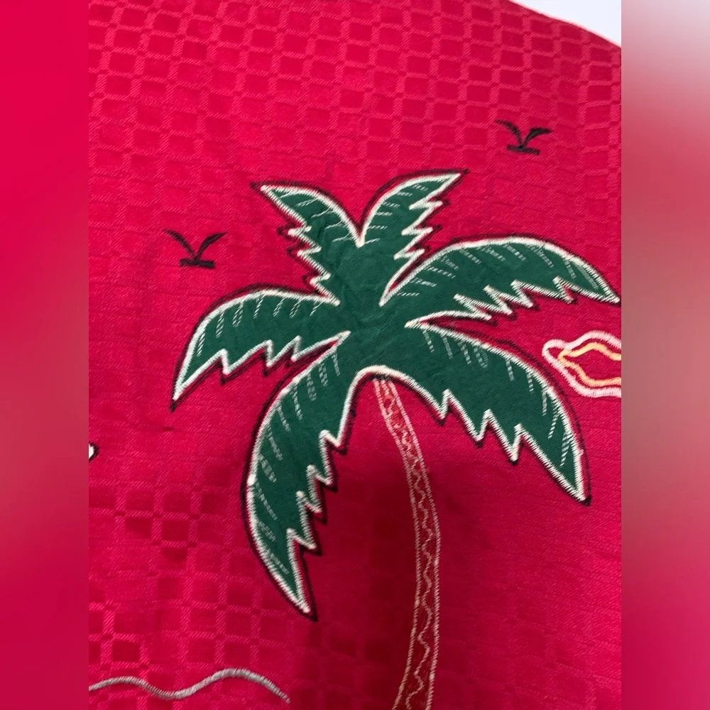INDIGO MOON Red Embroidered Jacket (2)🌴